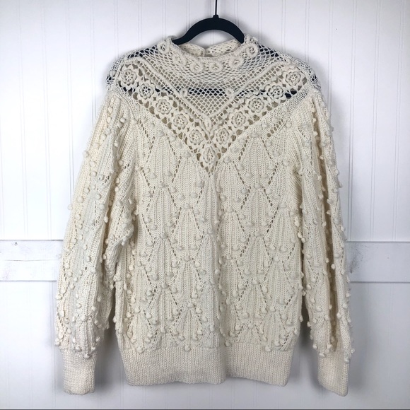 Vintage Sweaters - Vintage | Victorian Knit Balloon Bauble Sweater